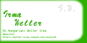 irma weller business card